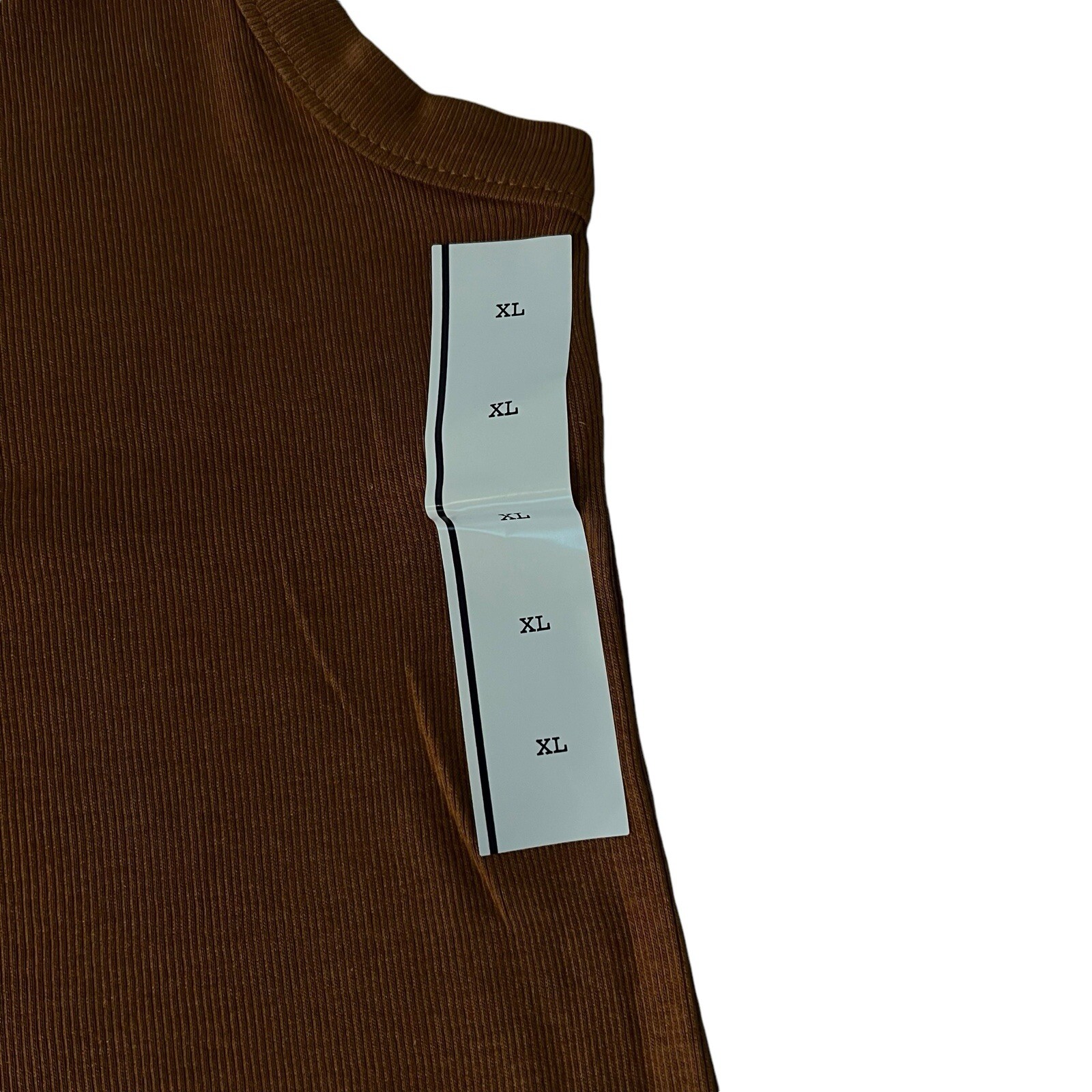 A New Day Tank Top Sleeveless Shirt Brown Rust Cotton Women Size XL NEW