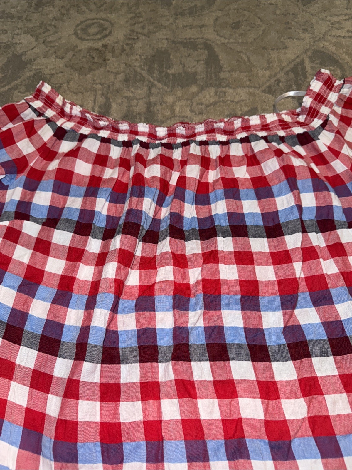 Lane Bryant Blouse Shirt Womens Plus Sz 18 / 20 Red Plaid