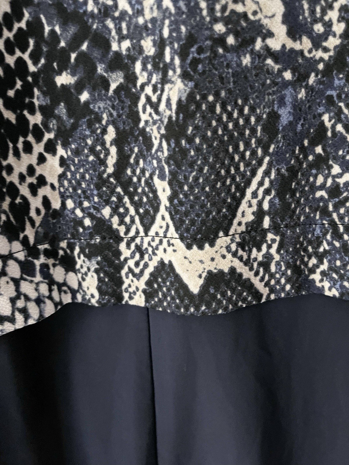Style & Co Top Womens 3X Blue Snake Skin Long Sleeves Flowy Tunic Stretch Knit