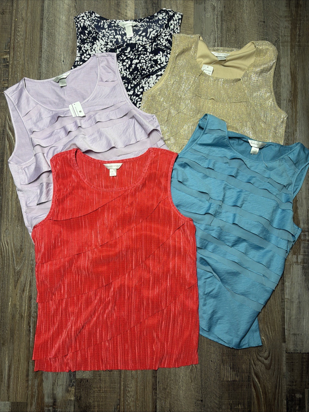 Christopher & Banks Tank Tops Women L Multi Lot of 5 Office Layers NWT
