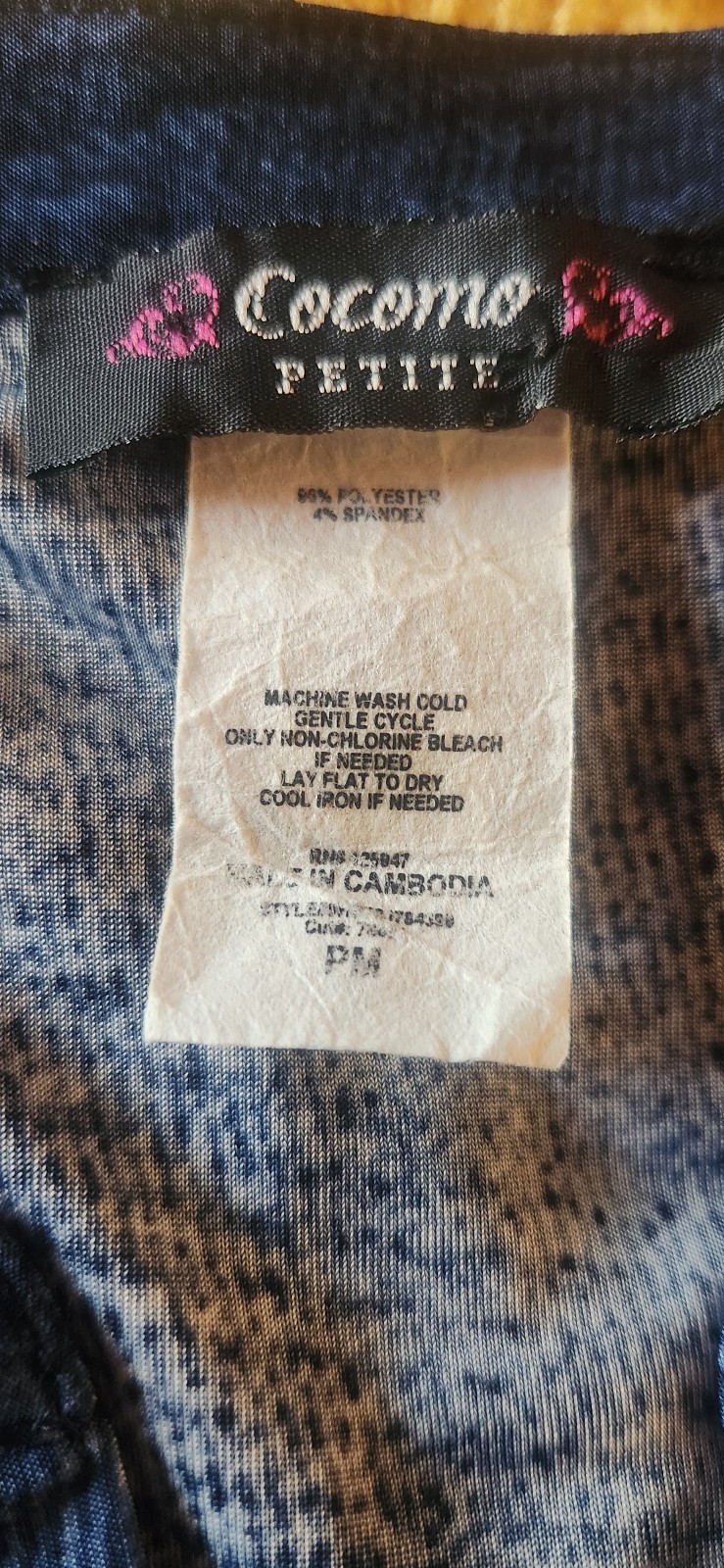 Cocomo Stretch Women’s Tunic Top Pintuck Pleats Roll Tab Sleeves Sz PM