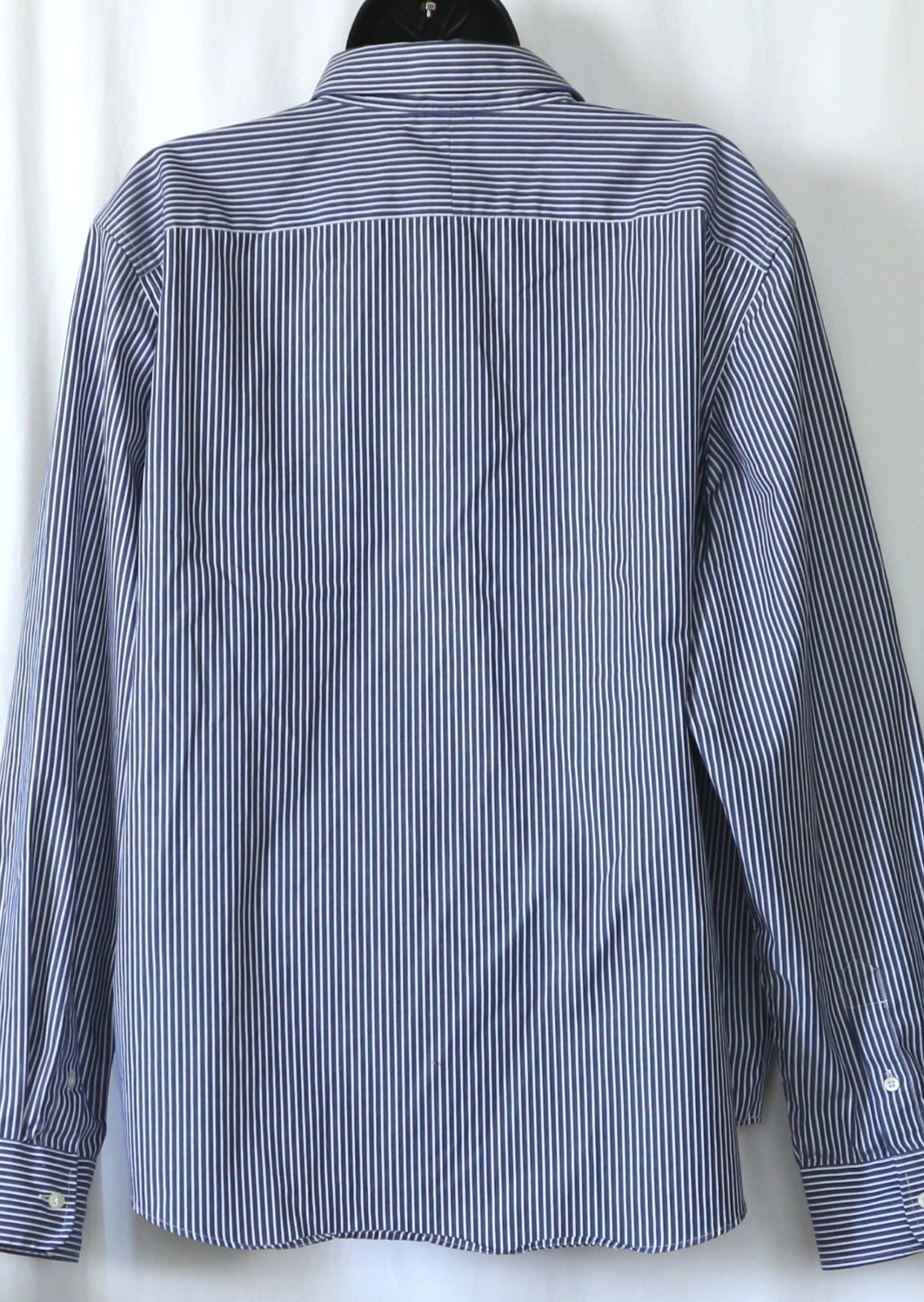 LAUREN RALPH LAUREN Blue Stripd No Iron Blse 50 In Chst 28 In Lng Sz XXL EXC