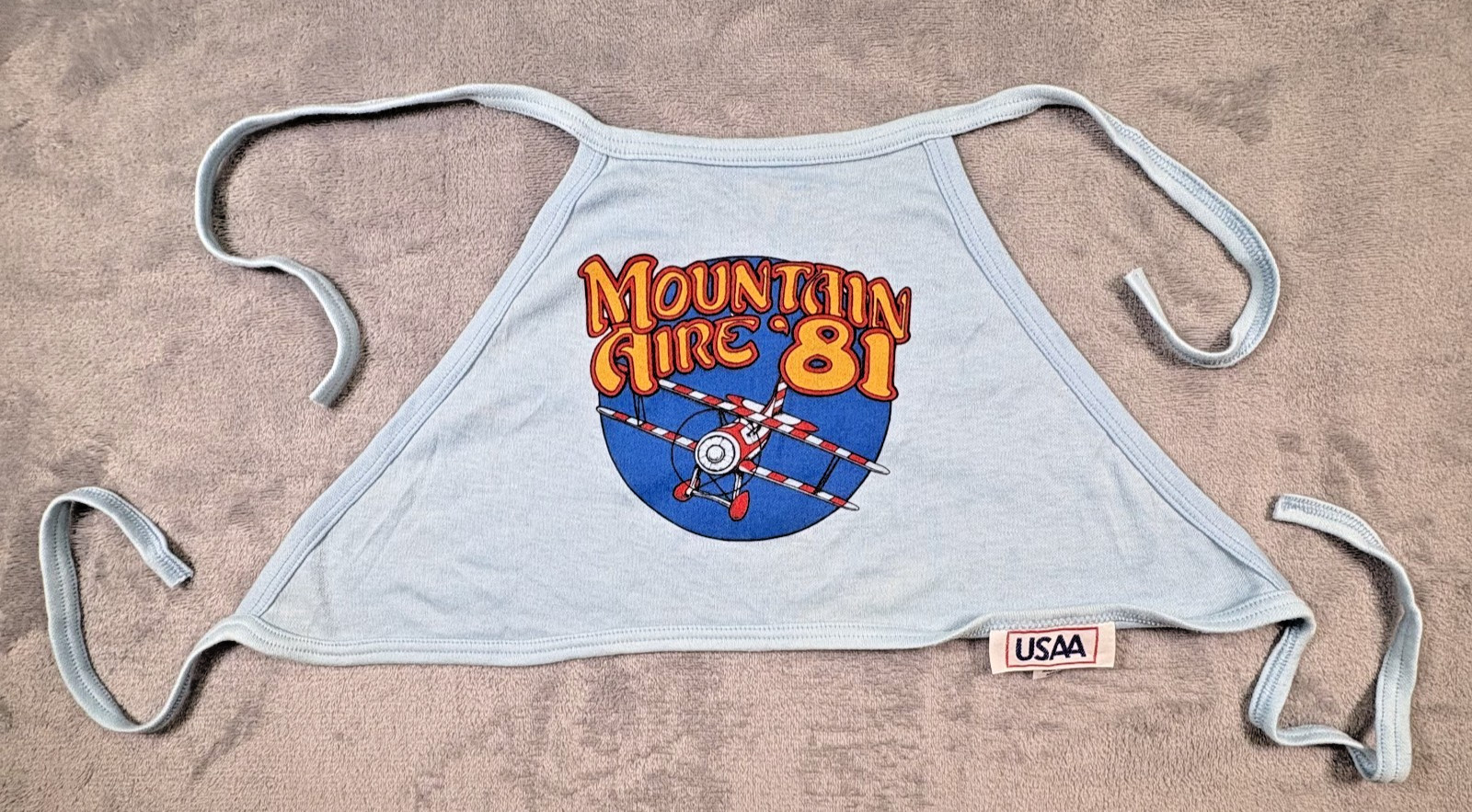 Mountain Aire Music Festival 80s 1981 Vintage Shirt Top Blue Made in USA