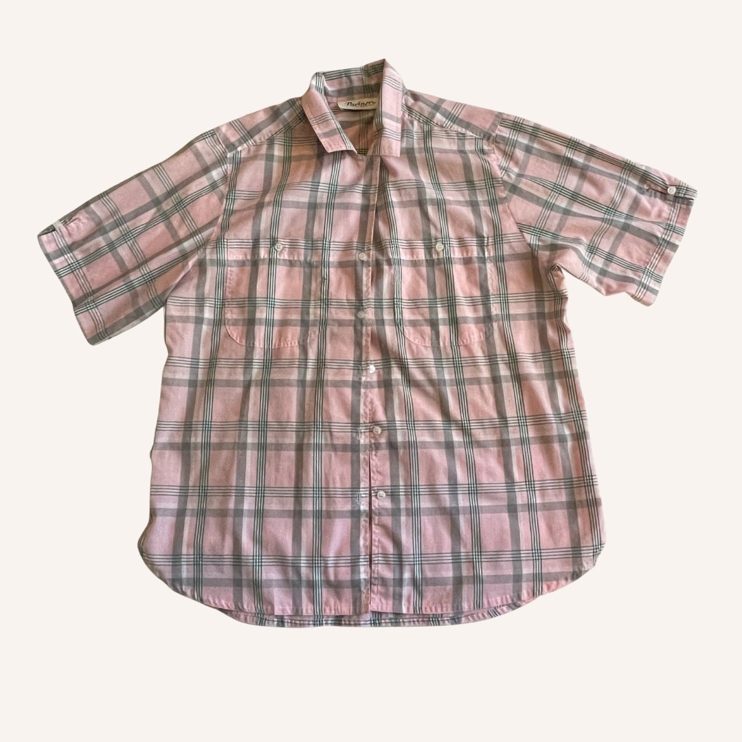 PARTNERS BY MERVYN’S vintage shirt, button up collar short sleeve size 10