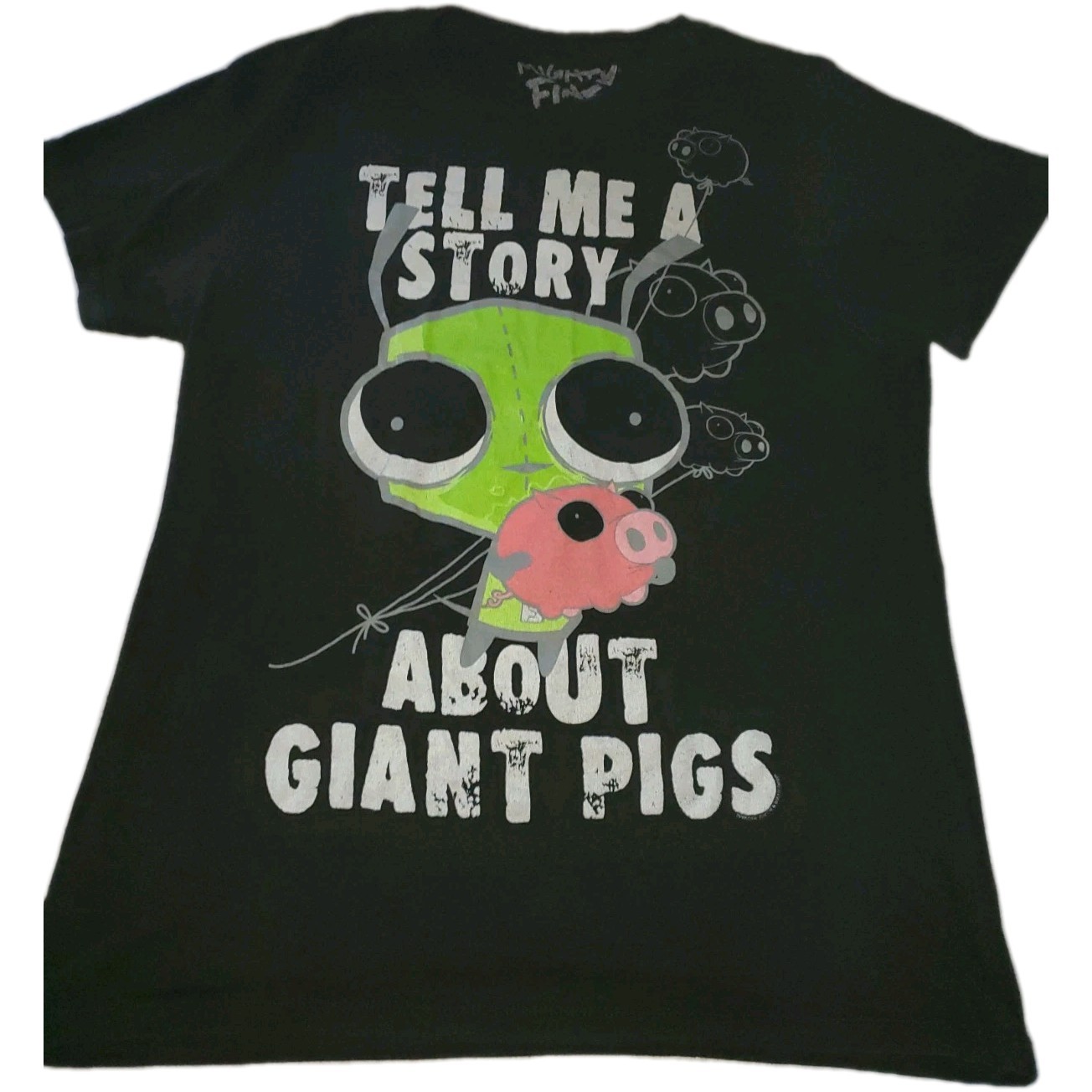 Mighty Fine Invader Zim Tell Me A Story About Giant Pigs 2010 Jr’s XXL Gir Shirt