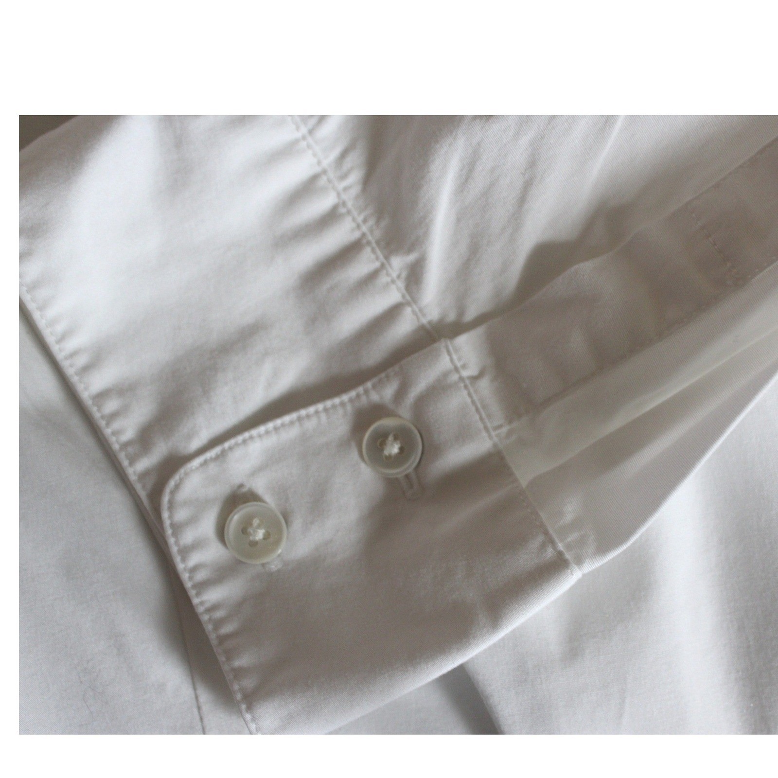 Ann Taylor Button Down Shirt Womens 8 White Good 3/4 Sleeve Blouse
