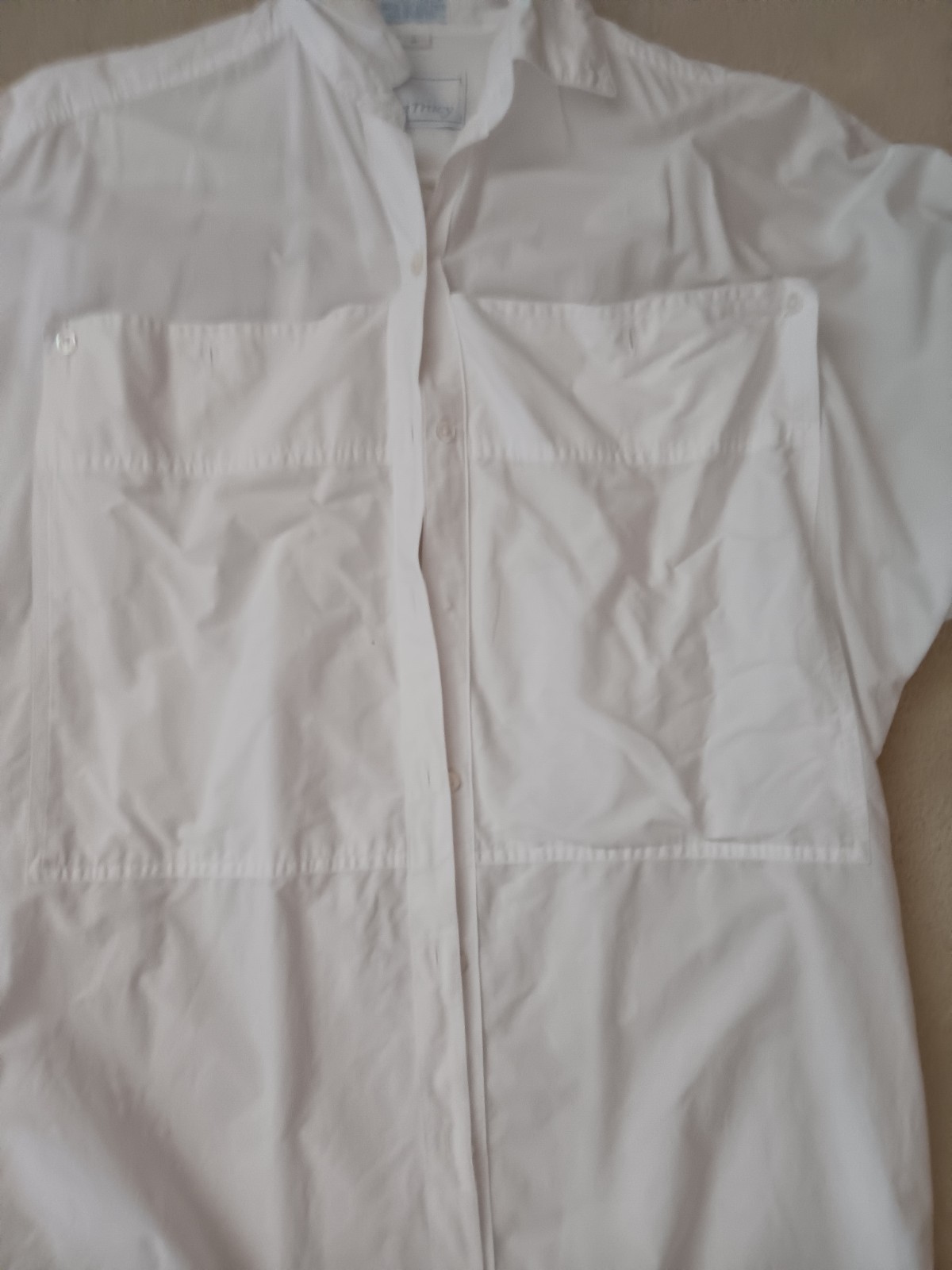 Ellen Tracy blouse white oversized 4 dolman sleeve vintage