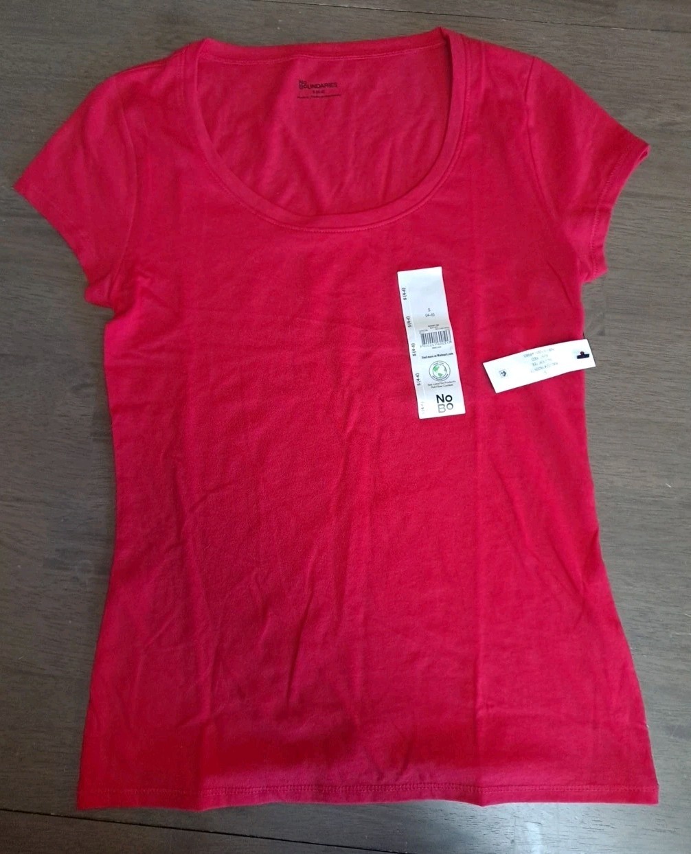 NWT NOBO No Boundaries Just Red Short Sleeve T-Shirt Women’s Juniors Small 4-6