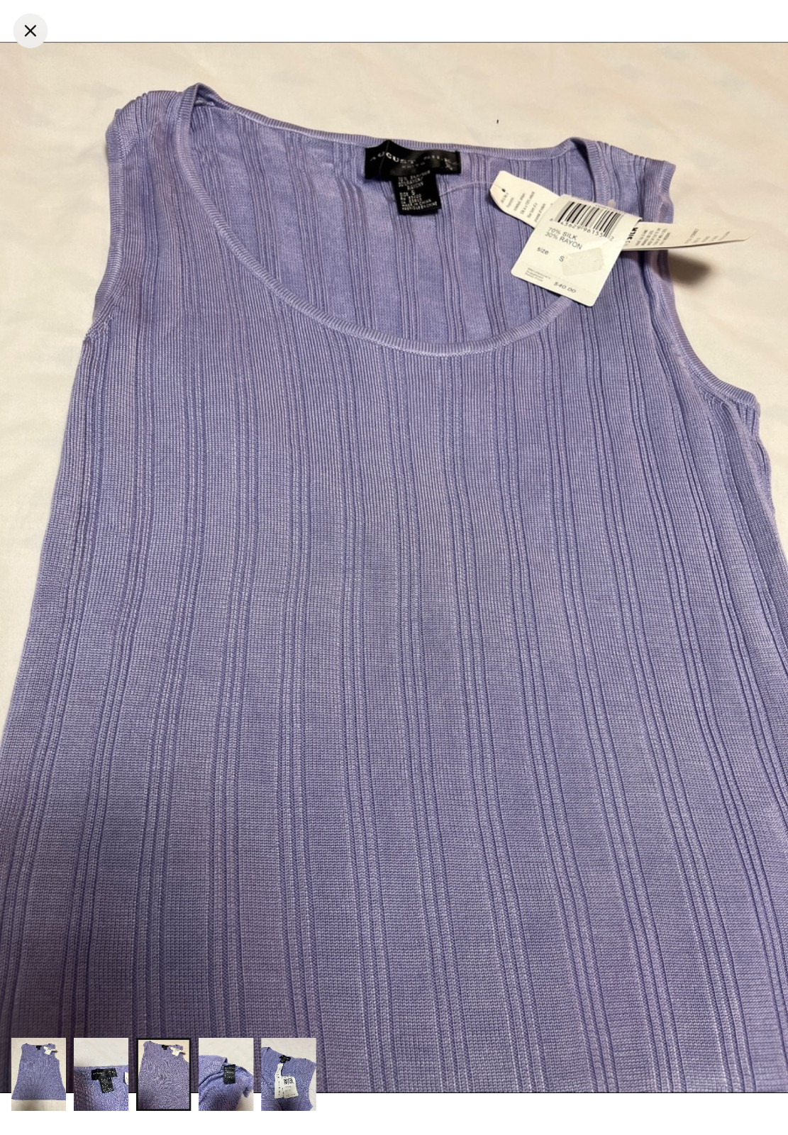 Silk/Rayon August Silk Lavender Tank