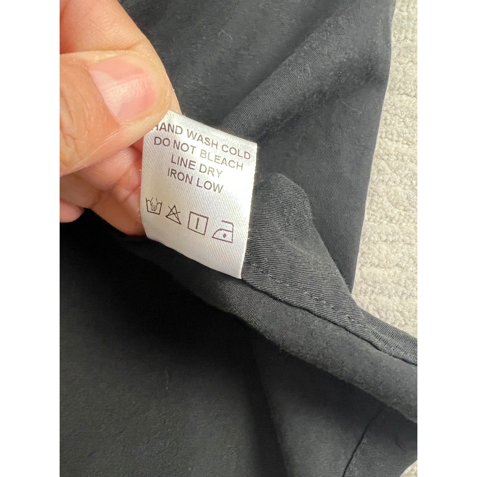 Perfectly Priscilla Blouse Women 3XL Black Tencel V-Neck Side Button HT1007PD