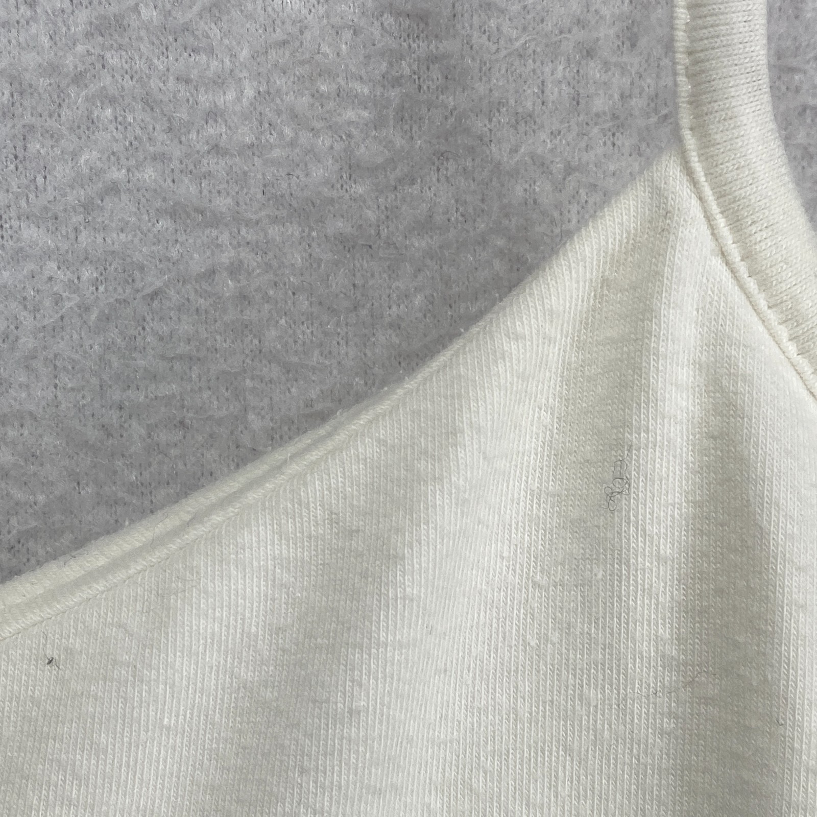 EILEEN FISHER Tank Top M Organic Cotton Jersey Cross Back Shelf Bra White USA