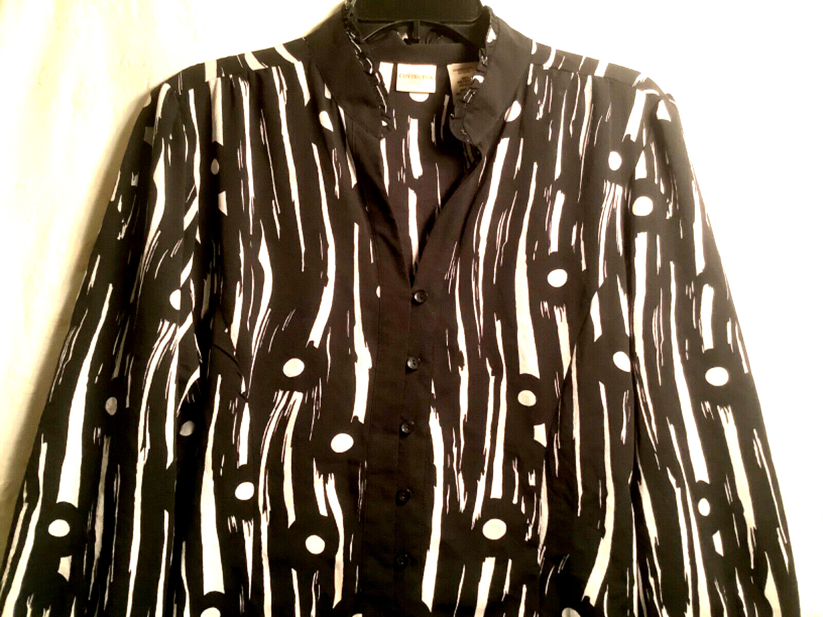 Designer Artistic Modern Blouse LG Black&White New! U.S.Domestic Shipp only