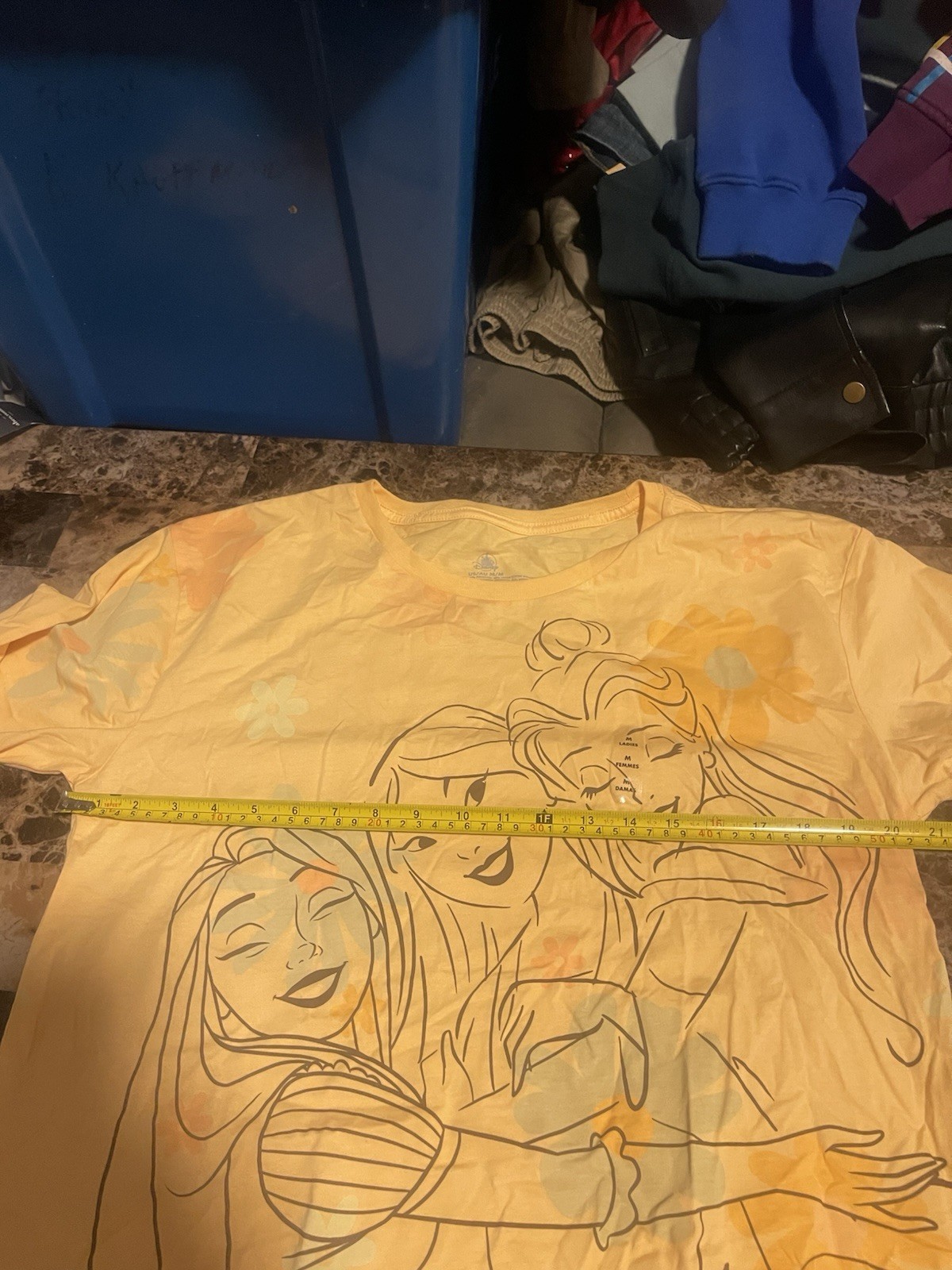 Disney Parks Princess Mulan Rapunzel Belle Parks NEW Yellow Shirt Women’s Size M