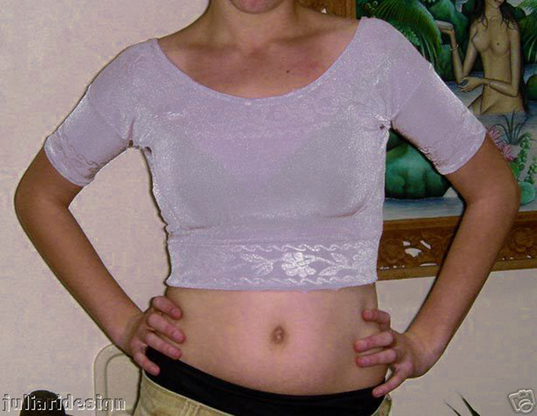 Lycra Choli Belly Dance Top Stretchy Lavender Purple