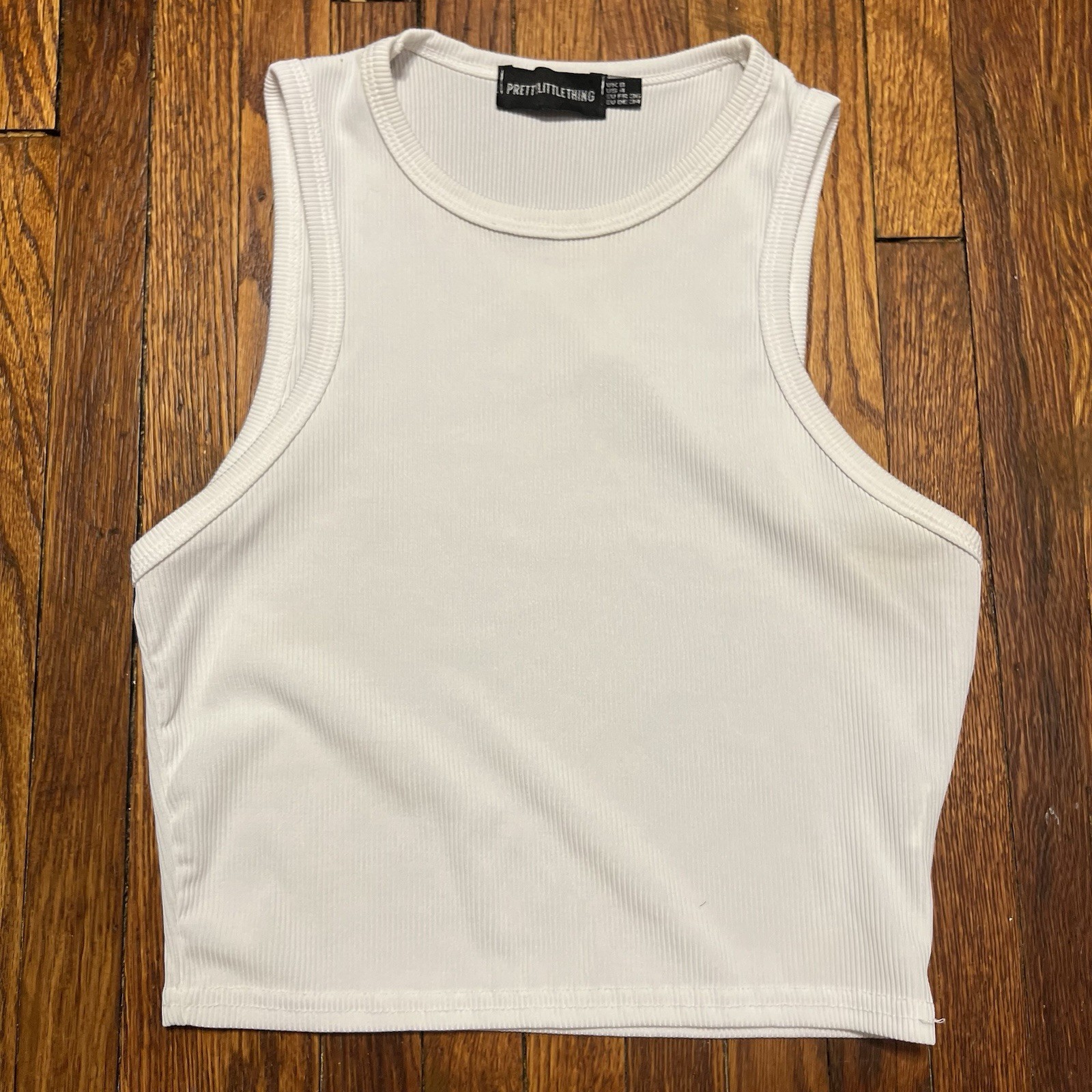 Prettylittlething Pretty Little Thing Women’s Tank Size US 4 White Polyester