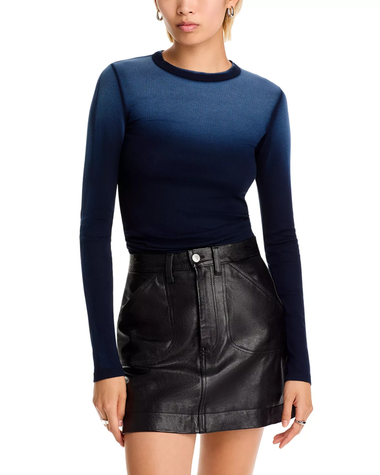 Cotton Citizen Women’s Verona Crewneck Tee Navy Size S 0836