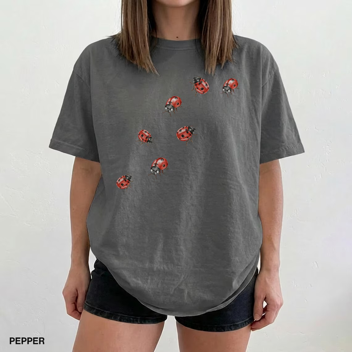 Vintage Ladybug Shirt Retro Insect Graphic Tee Nature Lover Gift
