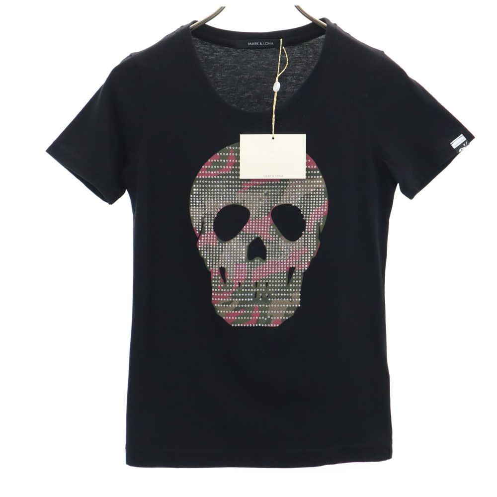 MARK & LONA Unused Made In Japan Black Skull Short Sleeve T-Shirt M Size Women