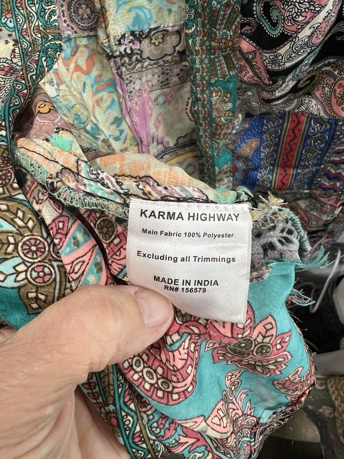 Karma Highway Duster Kimono Patchwork Boho Hippie Oversized Women’s OS Colorful