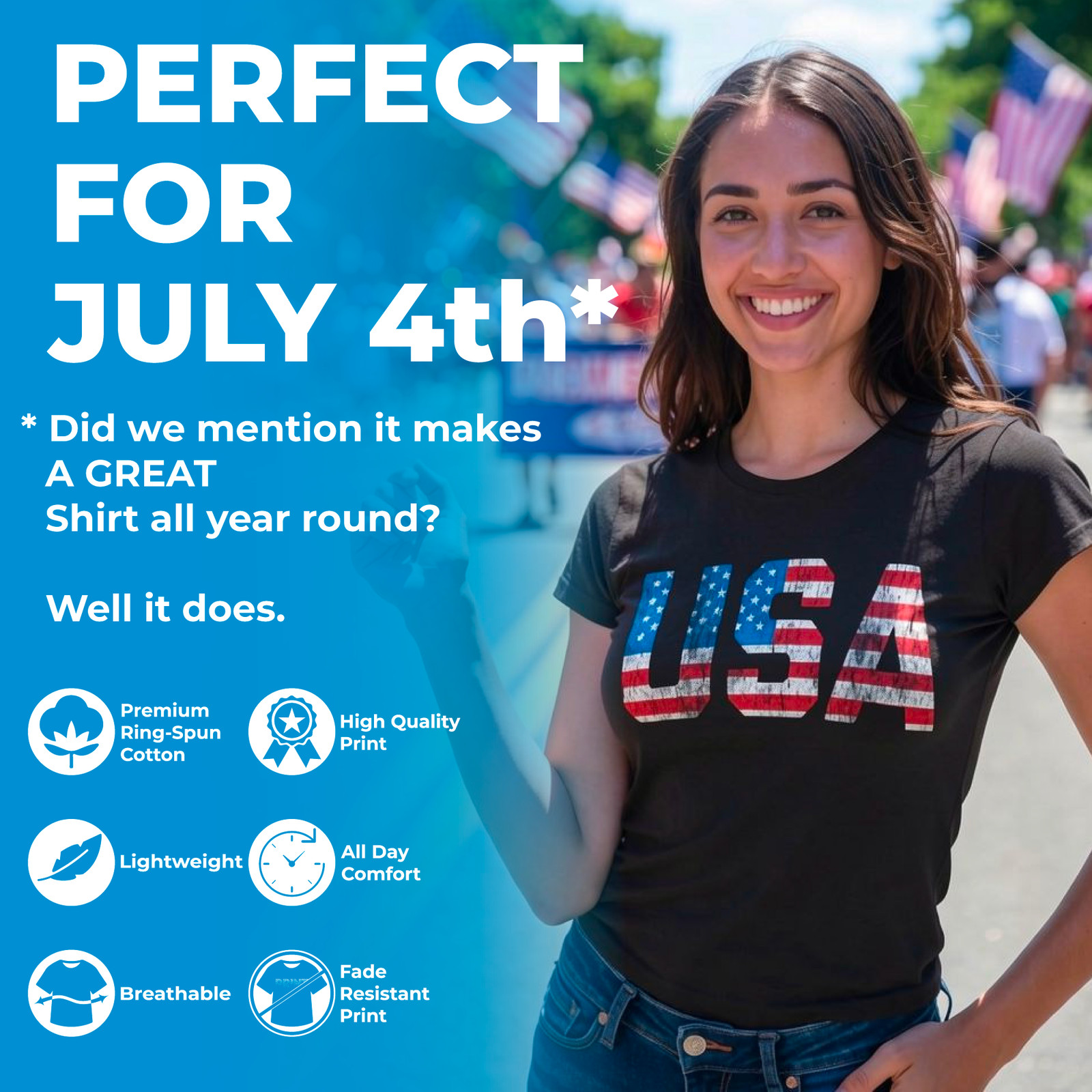 Womens 1776 Stripes Funny T Shirt Awesome Fourth Of July Graphic Tee for Ladies