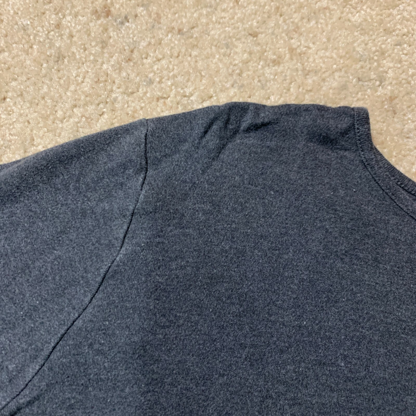 Jennifer Moore 100% Cotton Knit Semi Crop Long Sleeve T-Shirt Gray Womens Large
