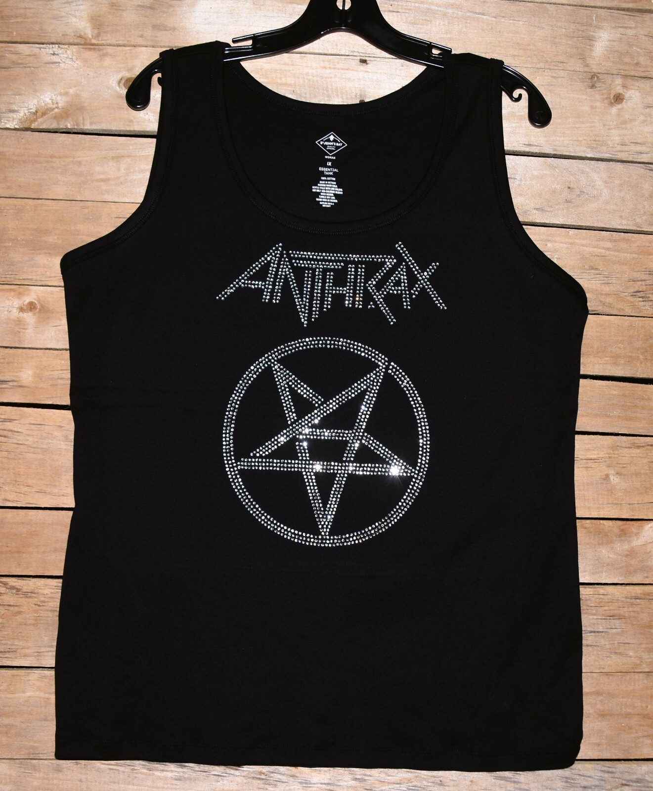 Anthrax rhinestone bling shirt or tank XS S M L XL XXL 1X 2X 3X 4X 5X