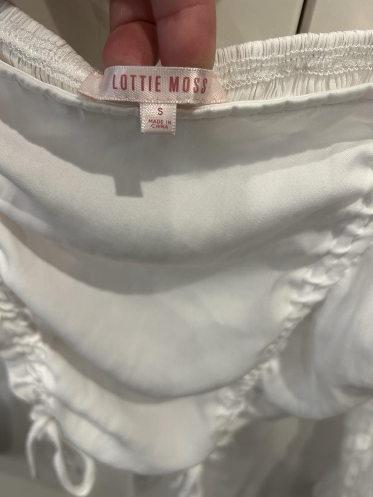 Lottie Moss Pacsun Long Sleeve Gathered Sides Cropped Top Peasant Sleeves Size S