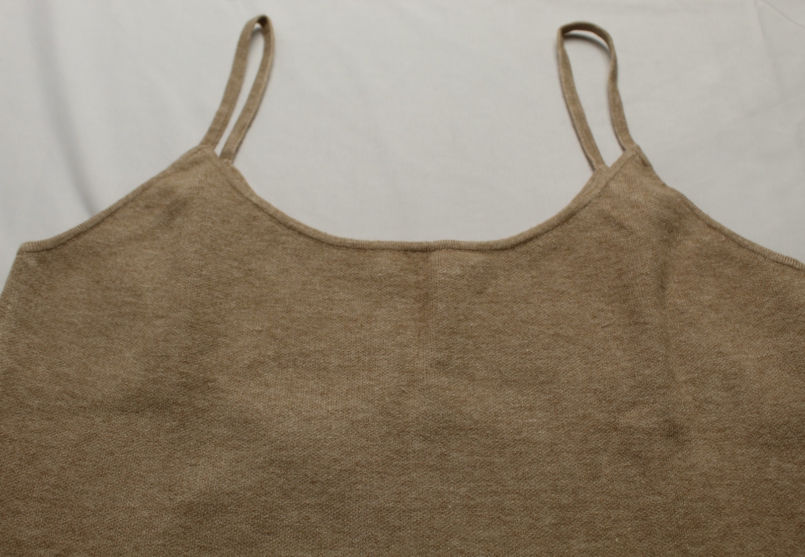 Just Fab Women’s Soft Knit Pullover Sweater Cami Top DM9 Taupe Size XL NWT
