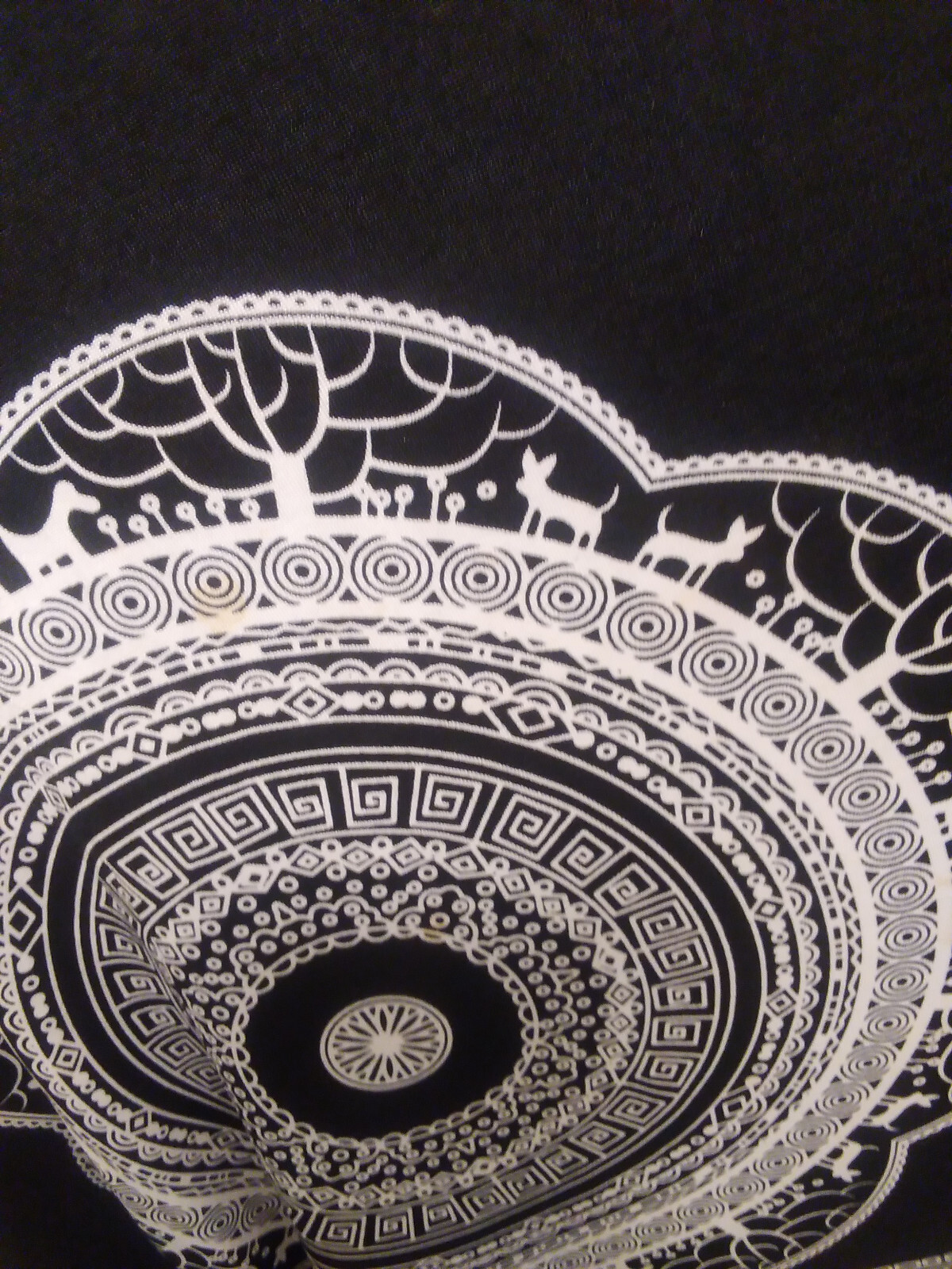 Tribal Print WOMEN’S ONE SHOULDER TOP BLOUSE Short Stretch Fit Black White