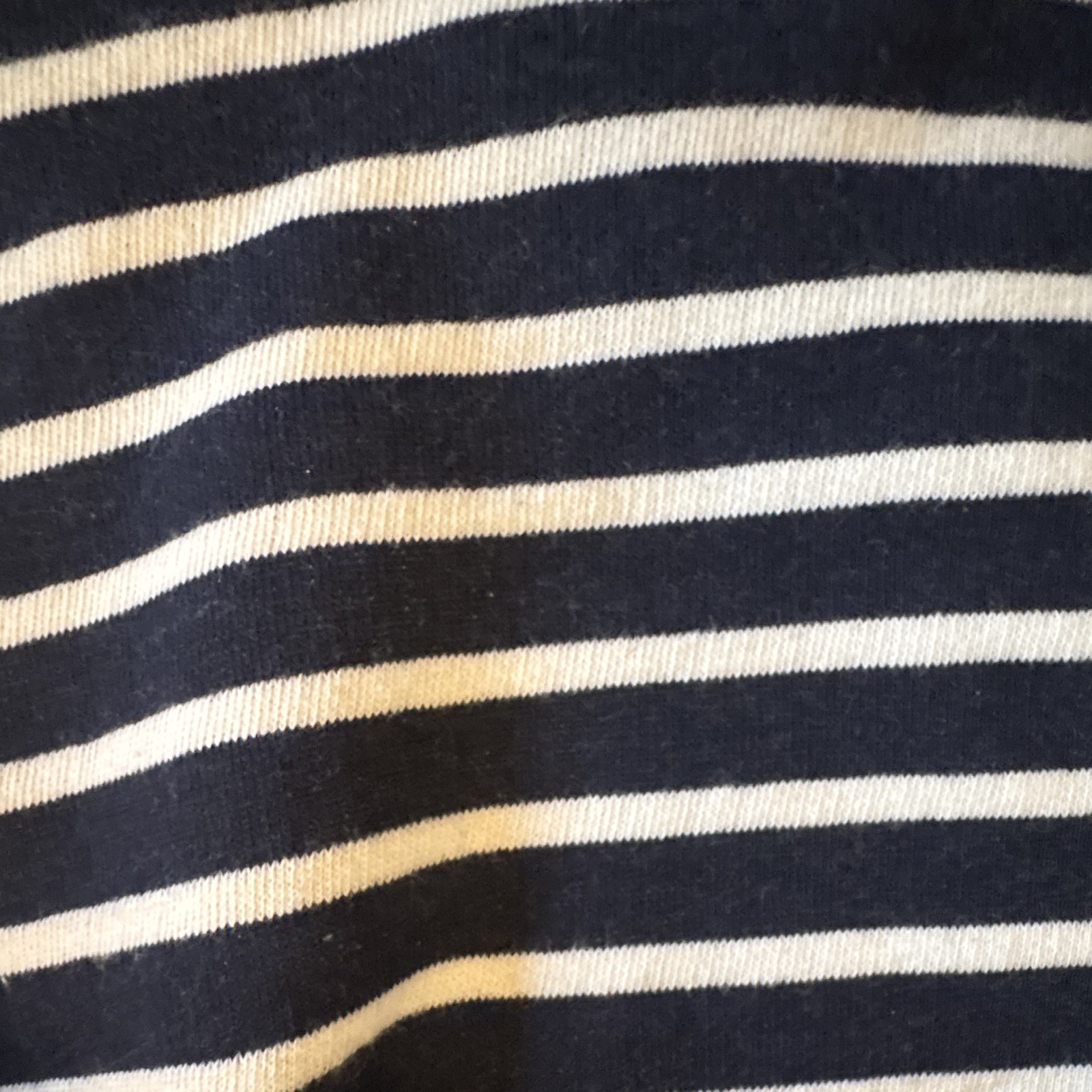 OAT New York Women’s L Navy/White Striped Crew Neck Long Sleeve Sweatshirt
