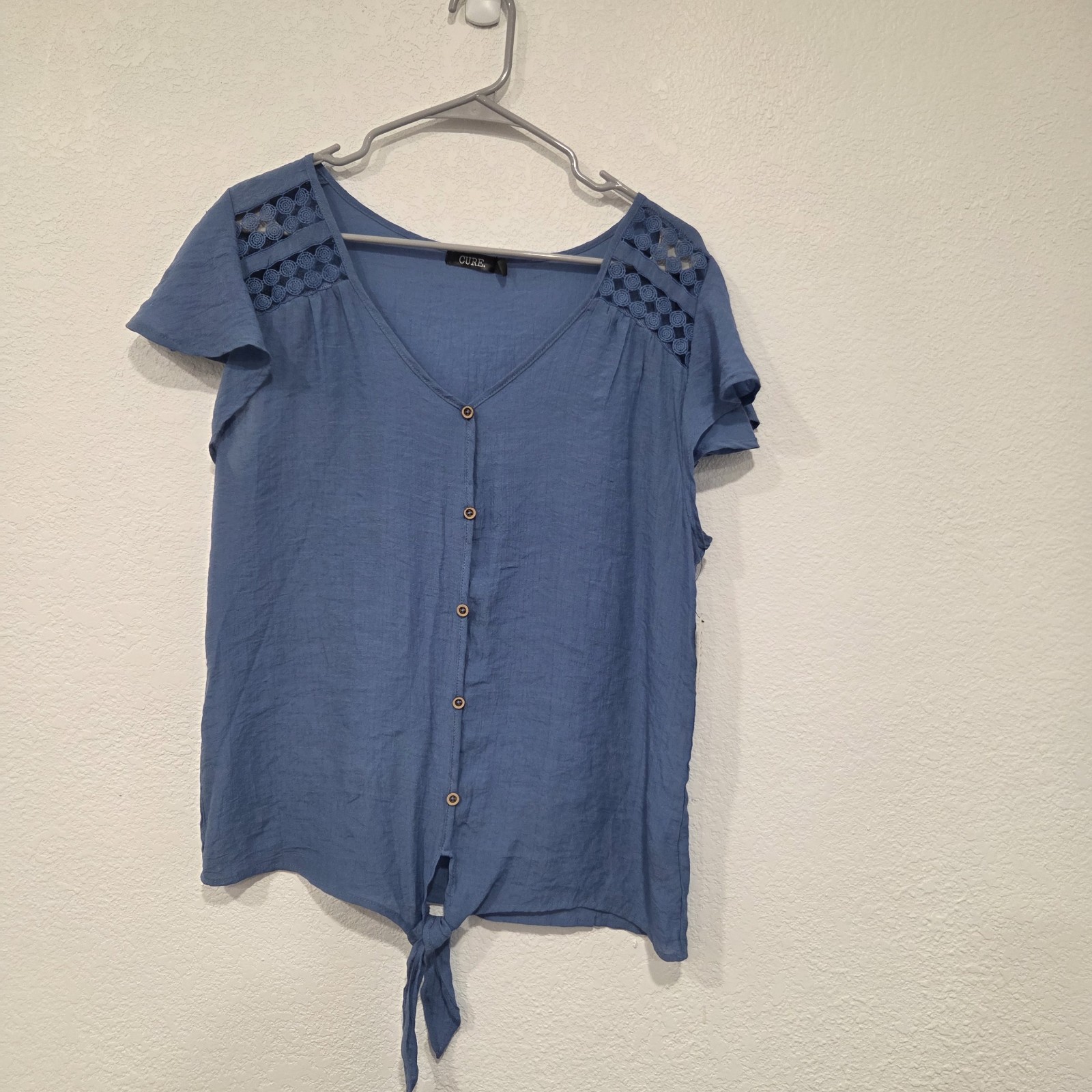 Short Sleeved Womens Dress Shirt By Cure. Size Small NWT