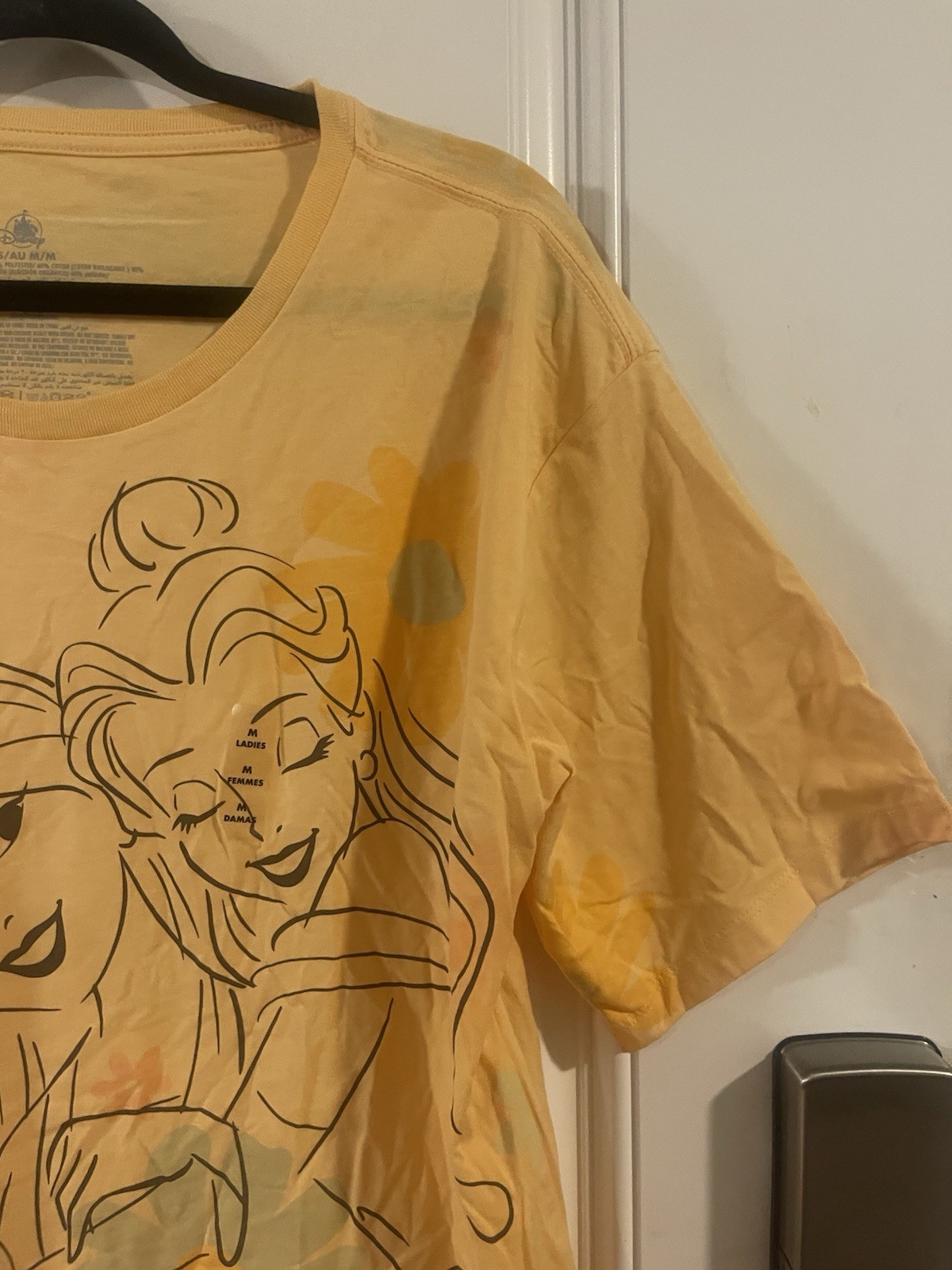 Disney Parks Princess Mulan Rapunzel Belle Parks NEW Yellow Shirt Women’s Size M