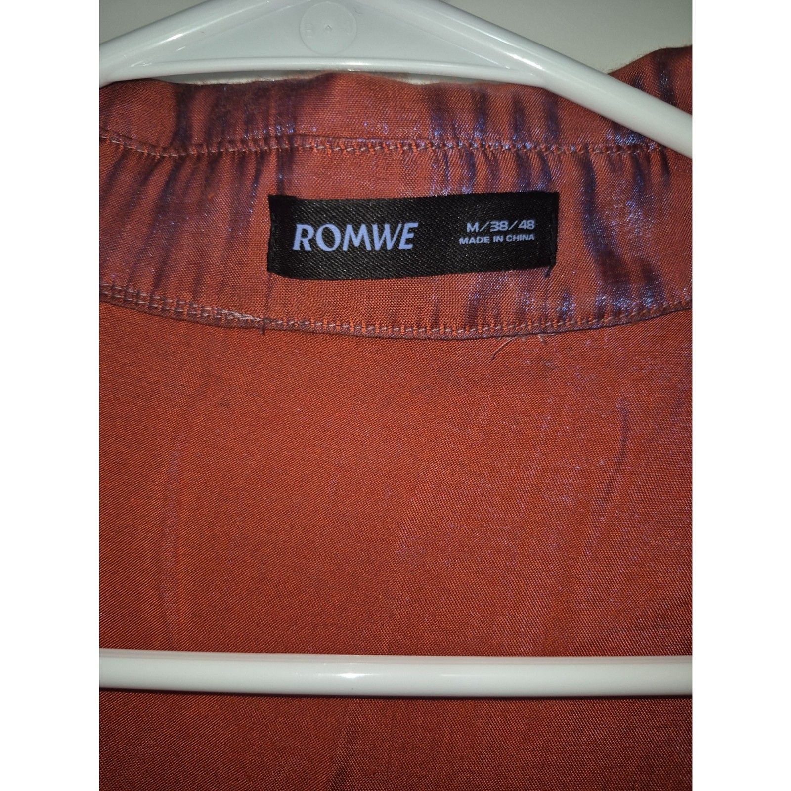 ROMWE Blouse Beautiful Iridescent Vintage Style Old Money Mob Wife Size M