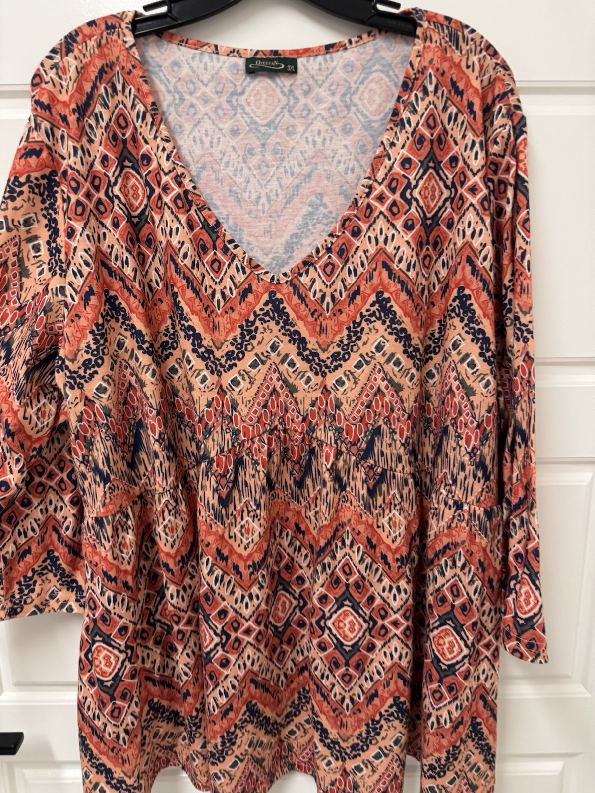 3XL Women’s Too Blouse Pullover Vneck Ofeefan Polyester Spandex Nice A5