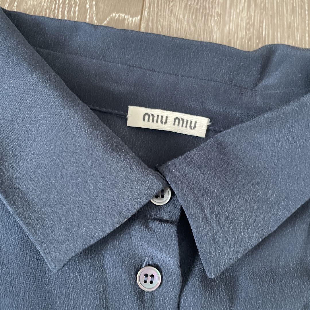 miumiu grey navy tunic size 40 length 30 inches