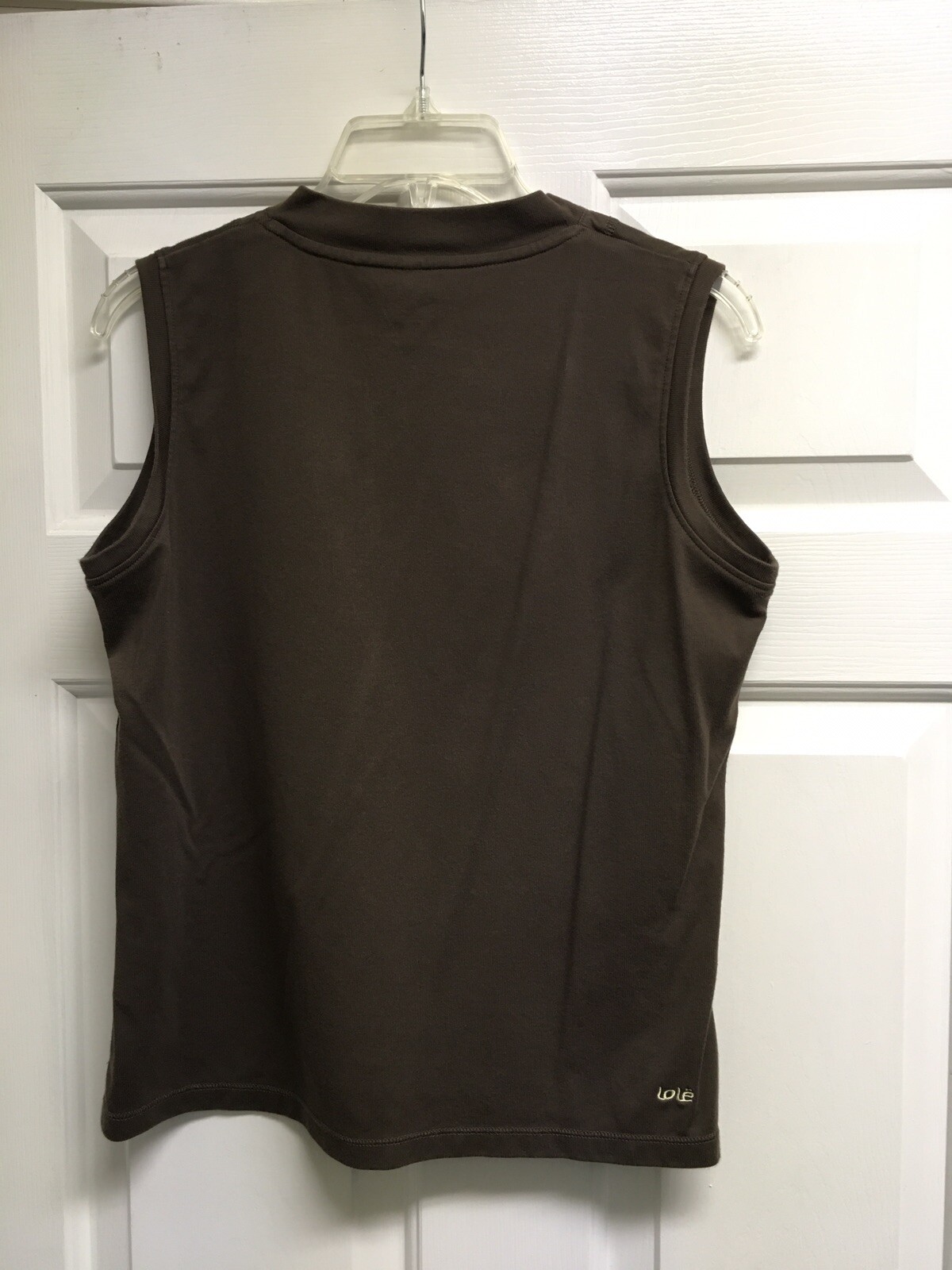 Lole Brown V-neck Sleeveless Tank Shirt Top Large Pre-owned