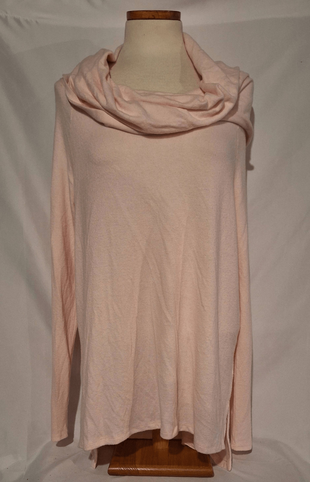 Gibsonlook Womens Convertible Neckline Cozy Fleece Tunic Lotus Pink Size M NWOT
