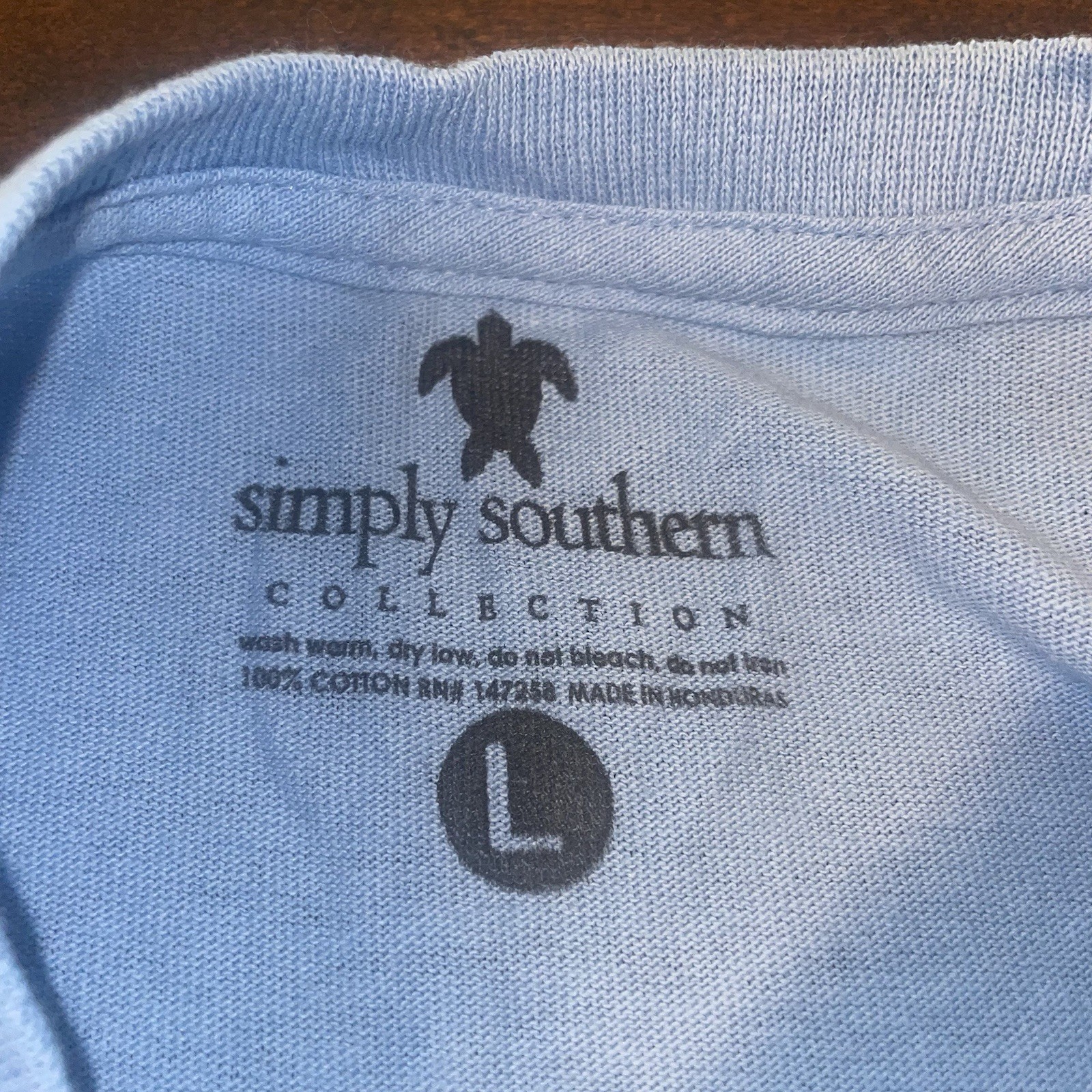 Simply Southern Shirt Womens Adult Large Purple Blue Casual Periwinkle Turtle
