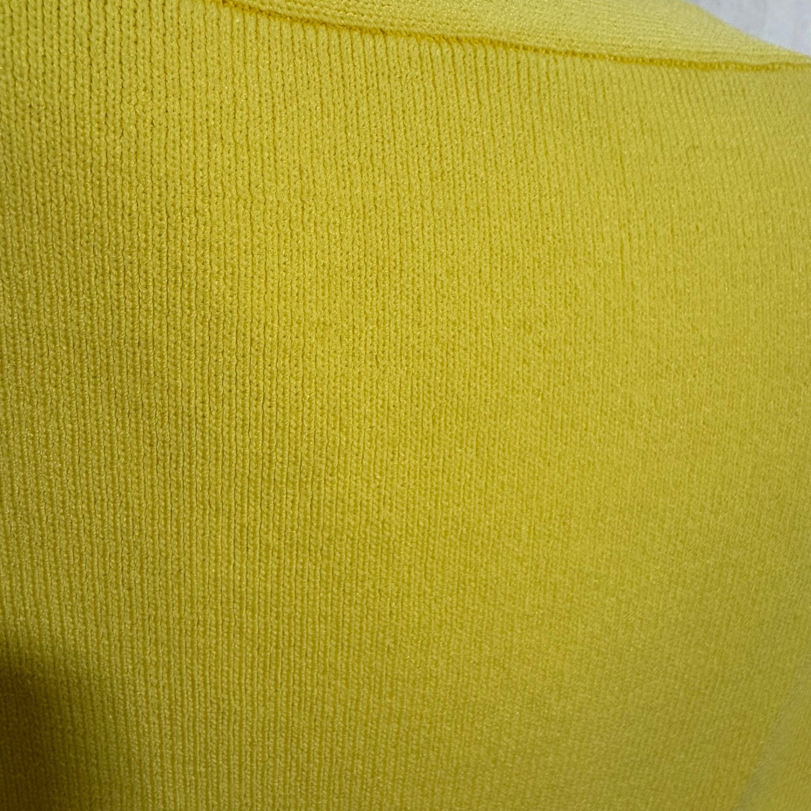 Joseph A. Women Knit Top, Sleeveless Shell Top Yellow Ribbed Tank Top Size S