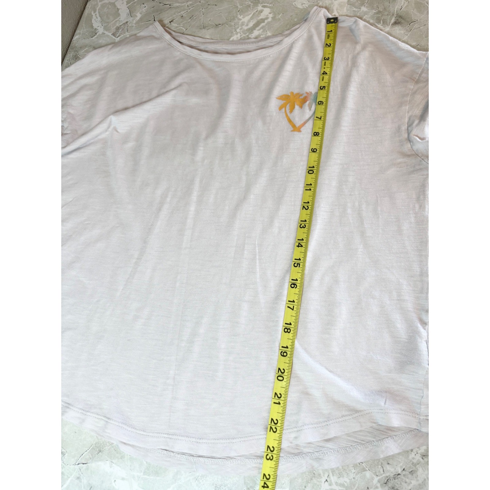 Old Navy The Easy Tee Women’s Large Summer of Love Palm Tree Graphic Tee Shirt