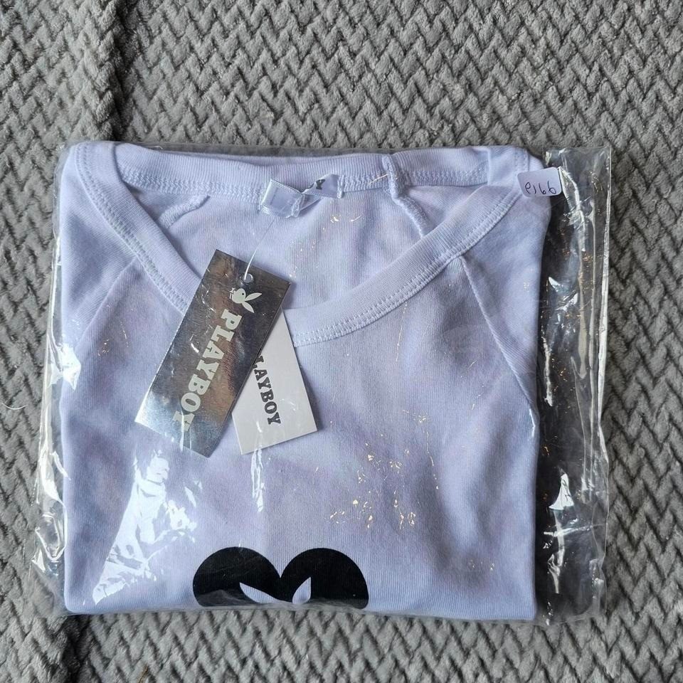 Playboy Crop Tee Women’s S Heart Bunny NWT