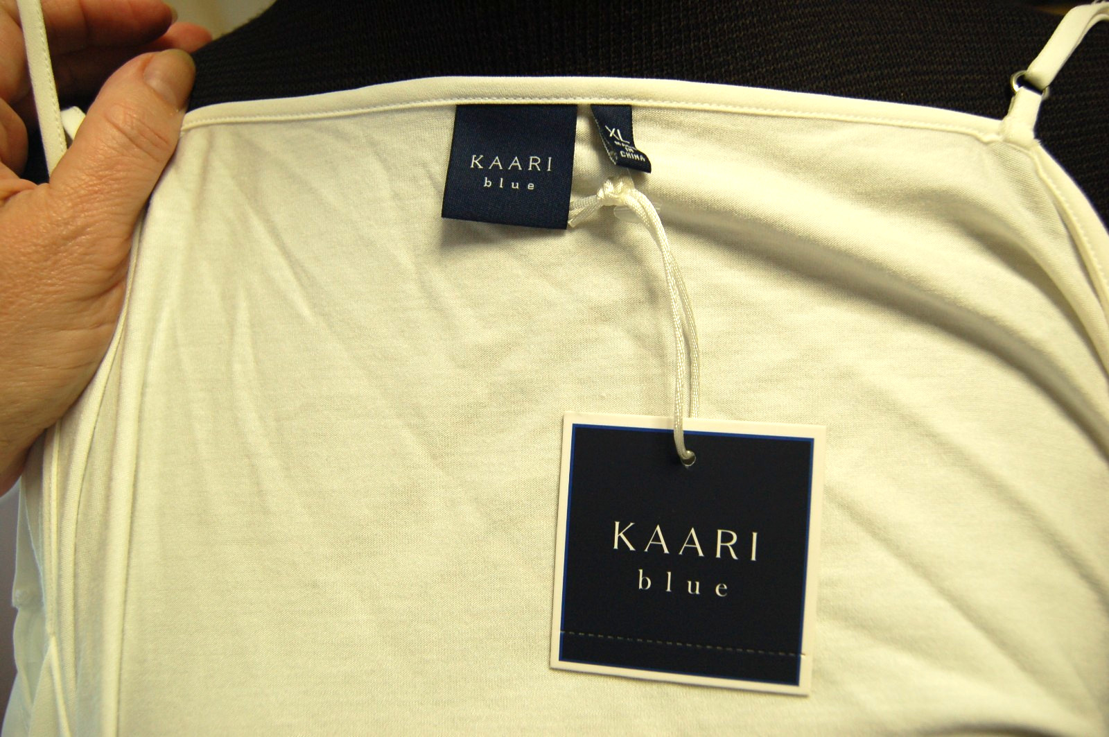 Kaari Blue Women’s XL Tank Camisole with Tiered Front and Adjustable Straps NEW