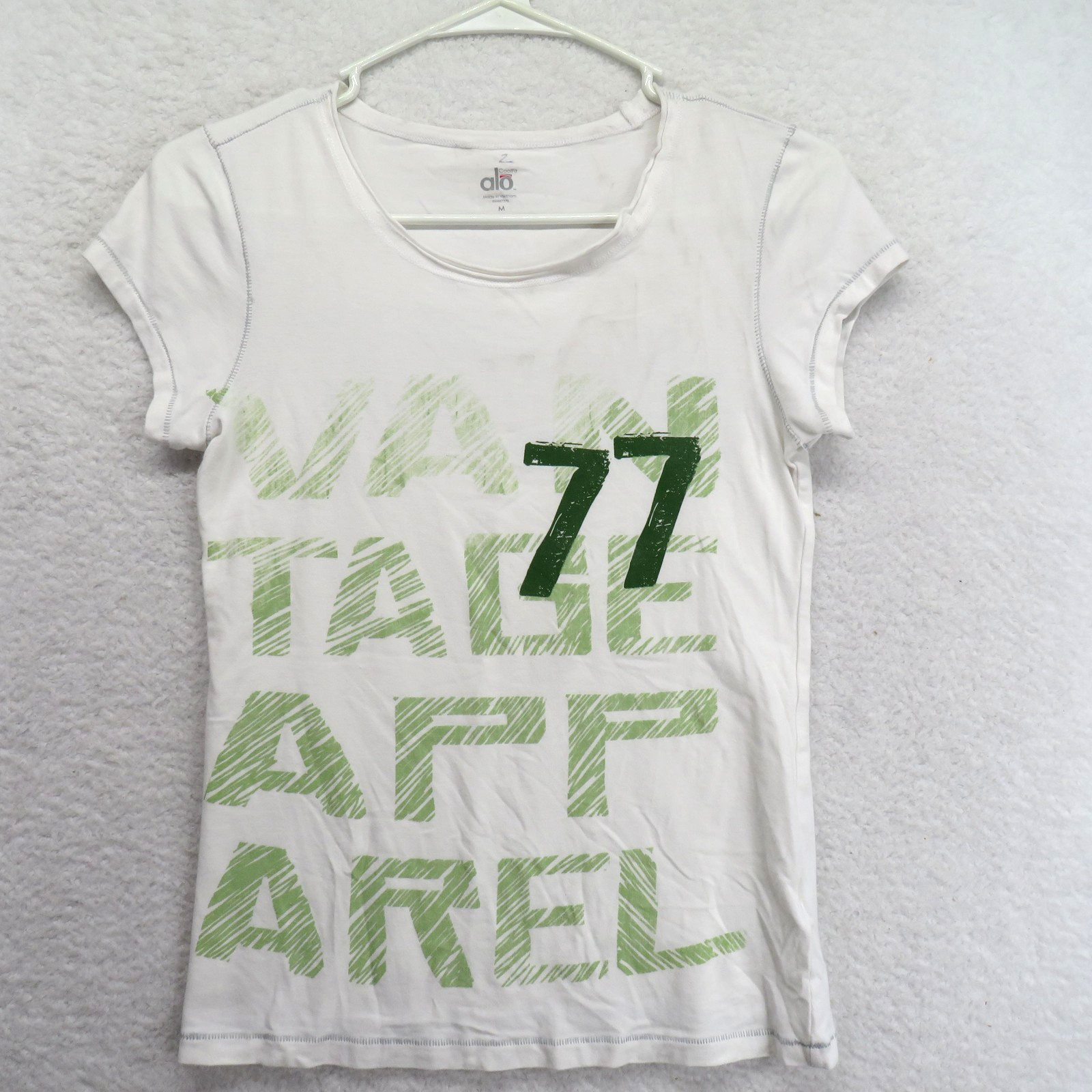 Coca Cola Shirt Womens Medium White Alo Vantage 77 Graphic Tee Bamboo