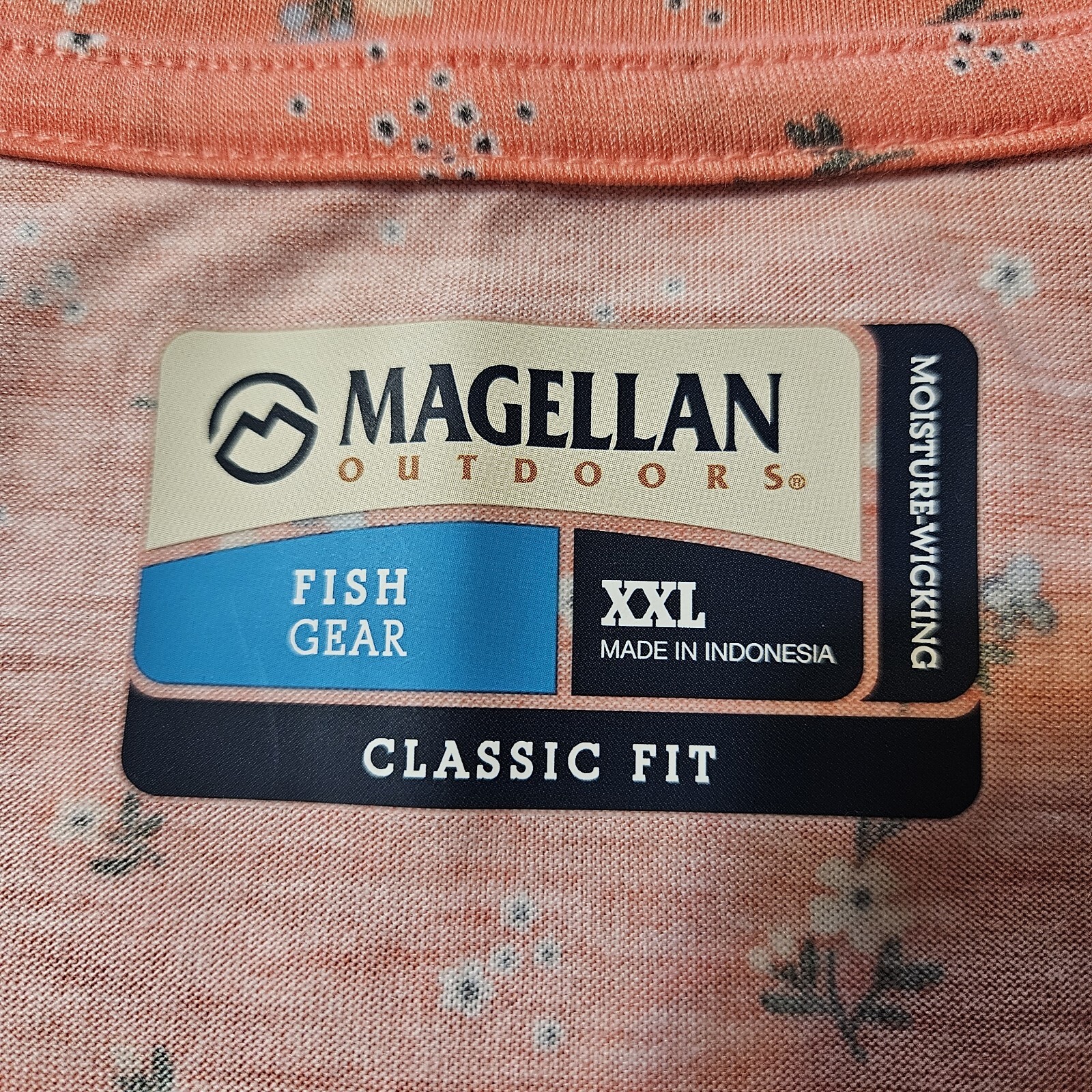 Magellan Outdoors Fish Gear Classic Fit Peach Floral Sleeveless Top Sz XXL EUC