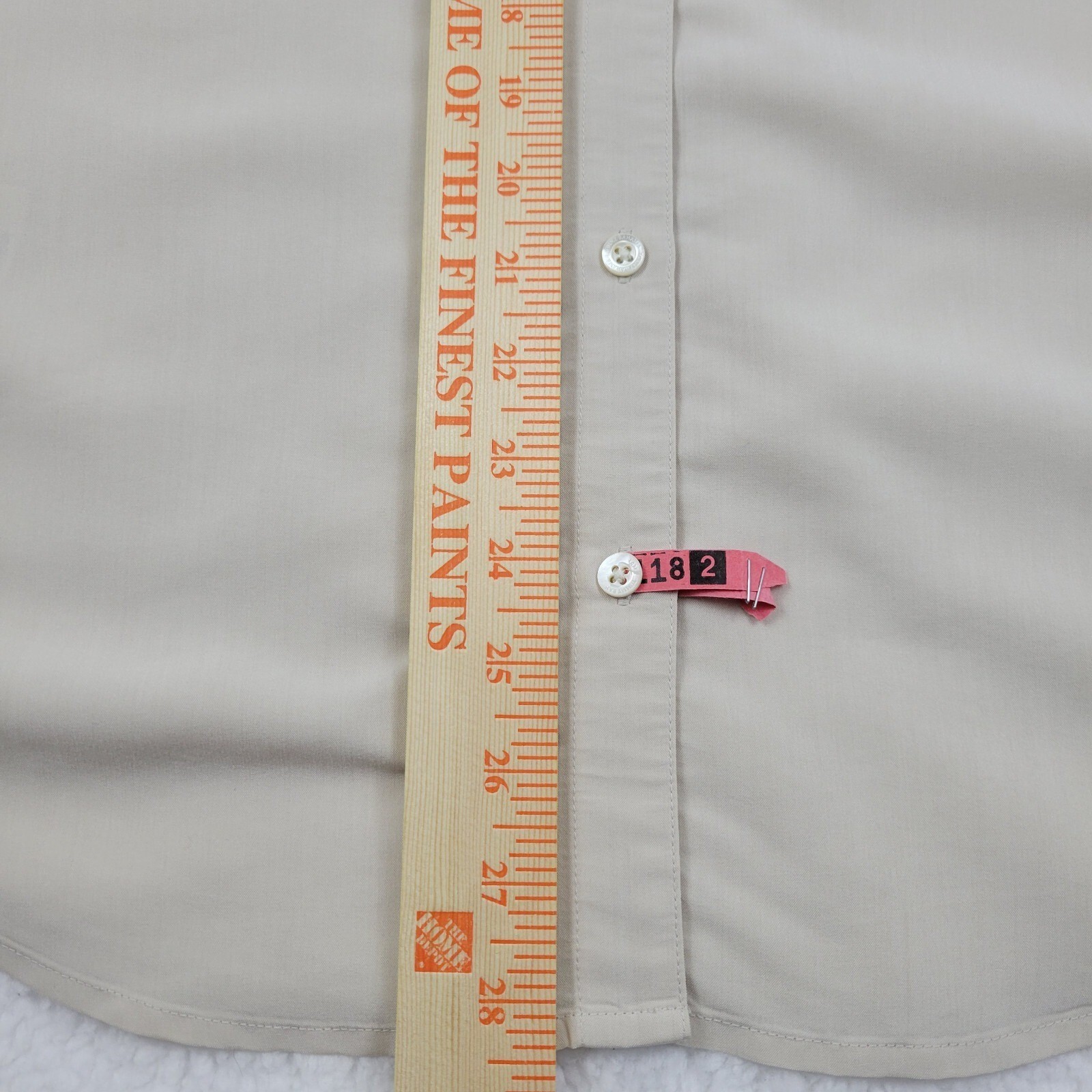 Tommy Bahama Button Up Shirt Modal Polyester Blend Womens Medium M Light Khaki