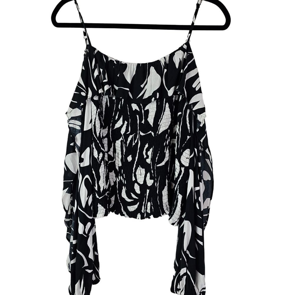INC International Concepts Women’s XL Off-Shoulder Tropical Top Elastic Waist