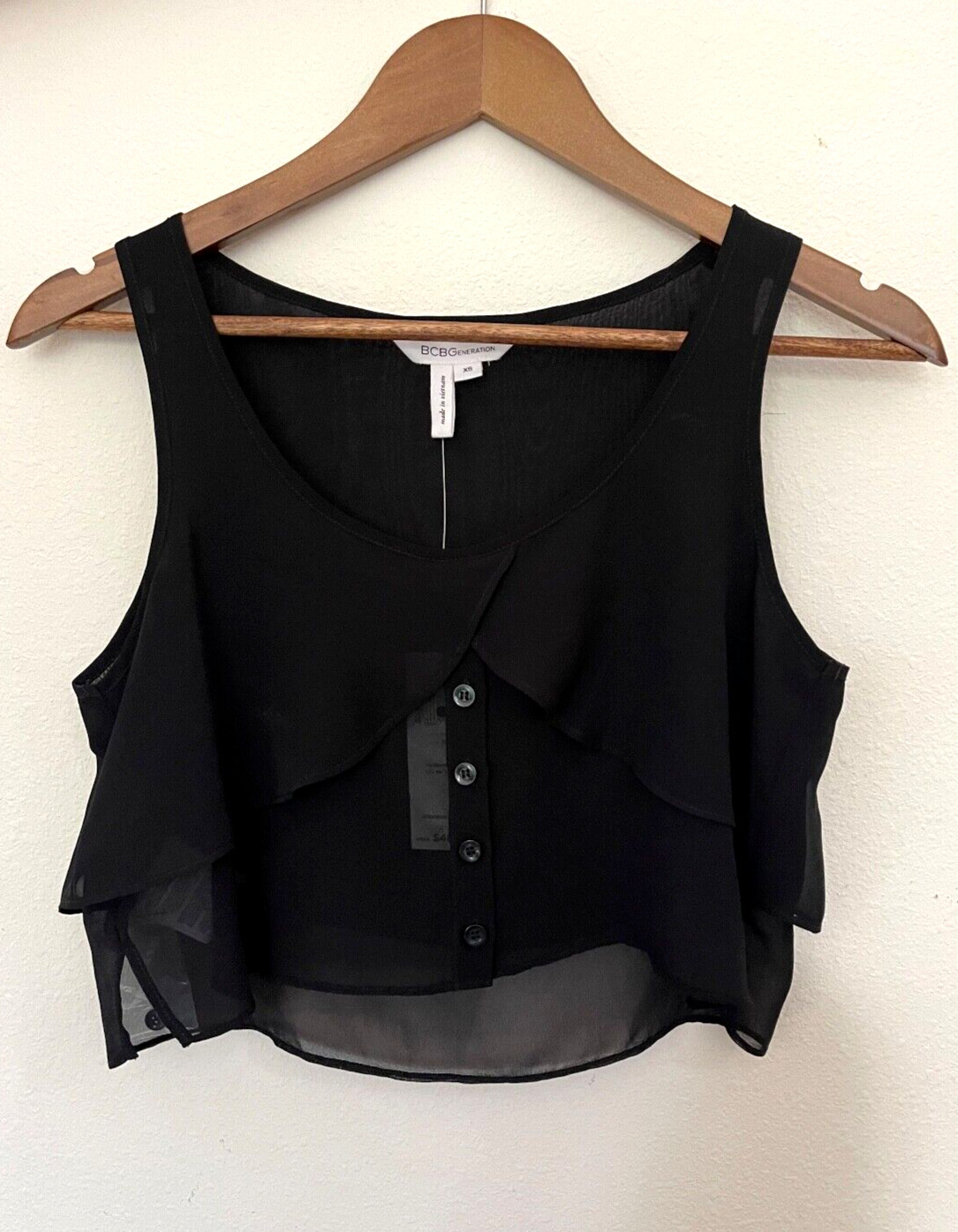 BCBG Generation NWT Women’s Black Crop Top XS