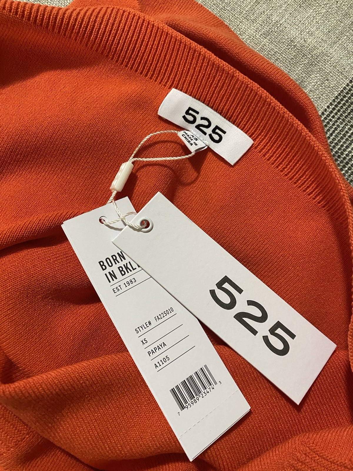 NEW Revolve 525 America Knit Polo Halter Papaya Orange Size XS Rayon Nylon