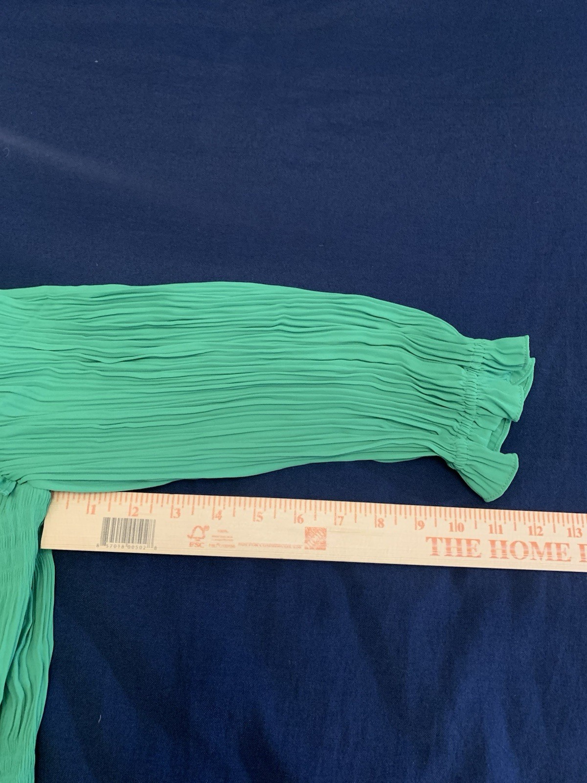 TED BAKER Airlie green frill ruffle high neck pleat blouse top gypsy boho Size 3