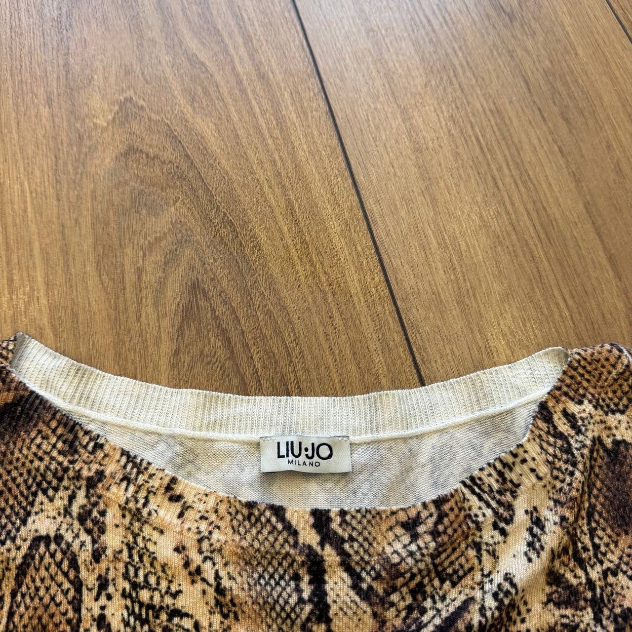 liu jo women clothes Tee leopard print size medium y2k t shirt Blouse